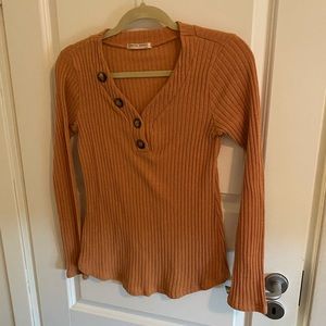 Long sleeve Mustard Henley